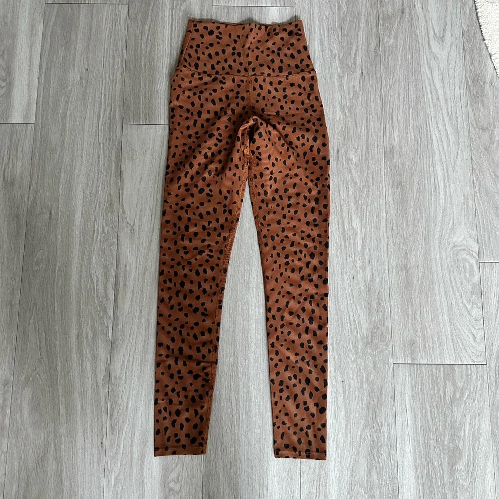 Beach Riot Ayla Legging Spotted Brown Leopard XS - Picture 3 of 6